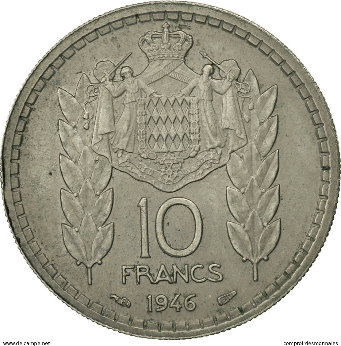 Monnaie, Monaco, Louis II, 10 Francs, 1946, SPL, Copper-nickel, KM:123 - 1922-1949 Louis II