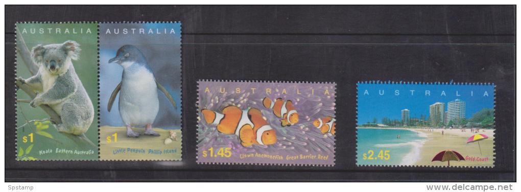 Australia 2004 Impressions Set 4 Incl. Koala & Penguin Joined Pair MNH - Mint Stamps