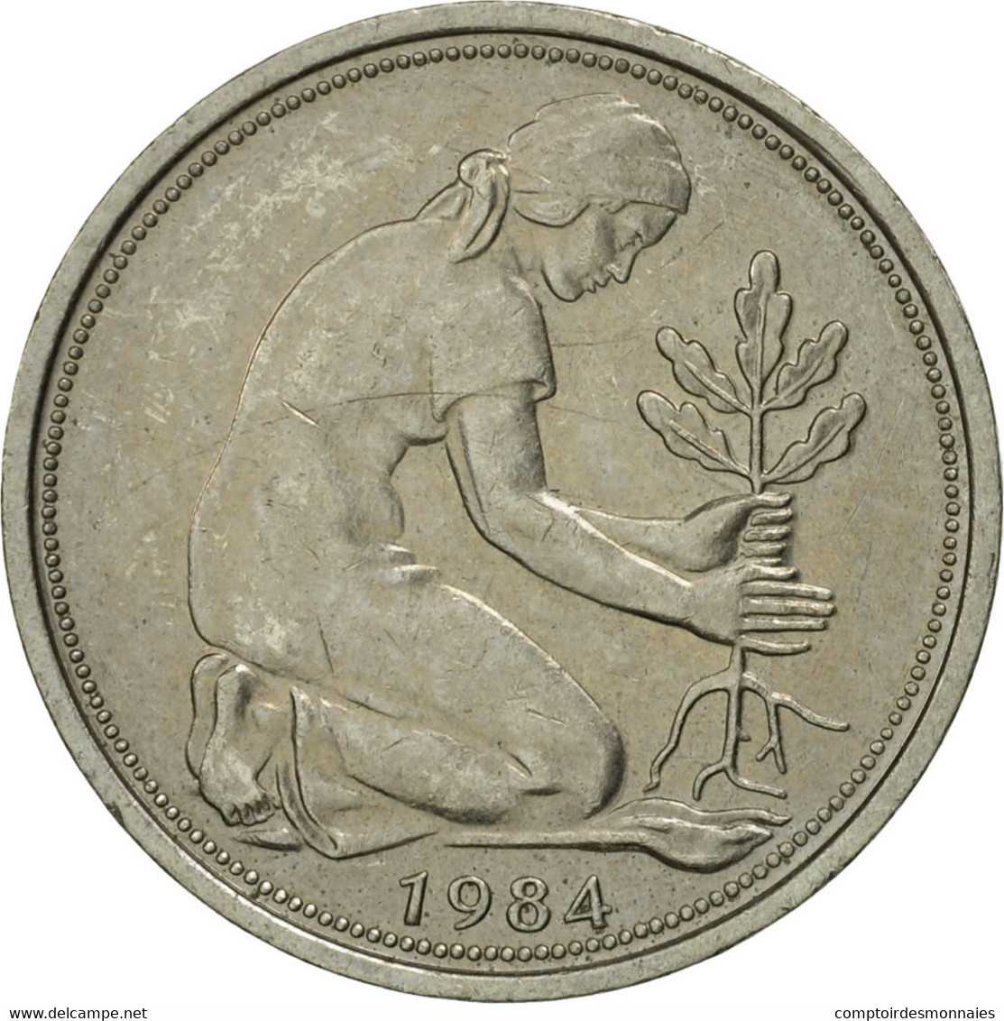 Monnaie, République Fédérale Allemande, 50 Pfennig, 1984, Munich, SPL - 50 Pfennig