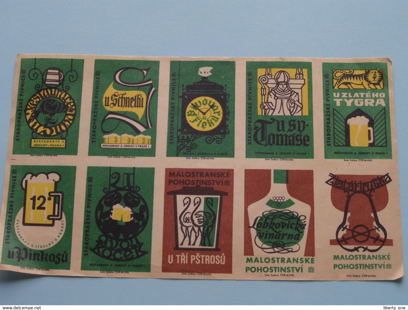 LOT TABAC Uncut Matchbox Labels ( Luciferdoos Etiketten Ongesneden ) !! - Boites D'allumettes - Etiquettes