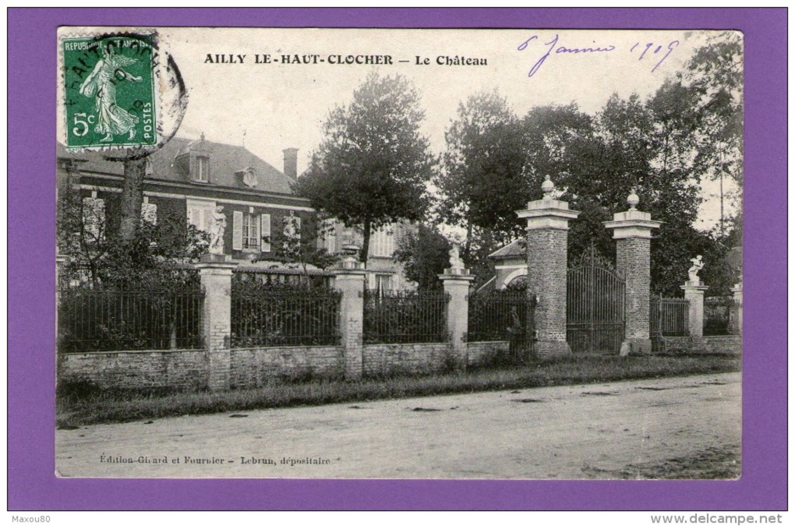 AILLY LE-HAUT-CLOCHER  - Le Château - 1909 - - Ailly Le Haut Clocher