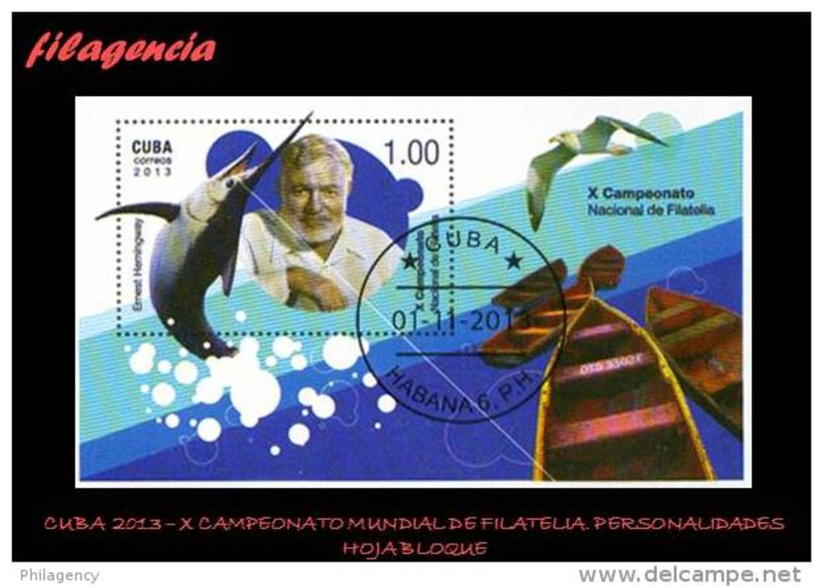 USADOS. CUBA. 2013-35 X CAMPEONATO NACIONAL DE FILATELIA. PERSONALIDADES DEL ARTE LA CIENCIA & EL DEPORTE. HOJA BLOQUE - Used Stamps