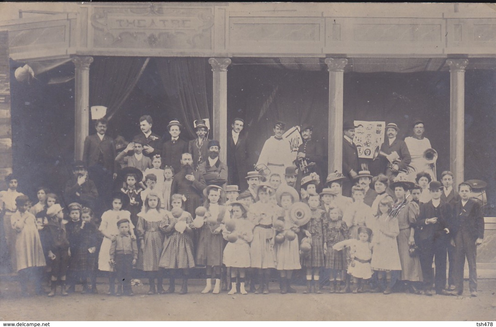 SPECTACLE---RARE---THEATRE ?  Fanfare )-carte-photo--voir 2 Scans - Autres & Non Classés