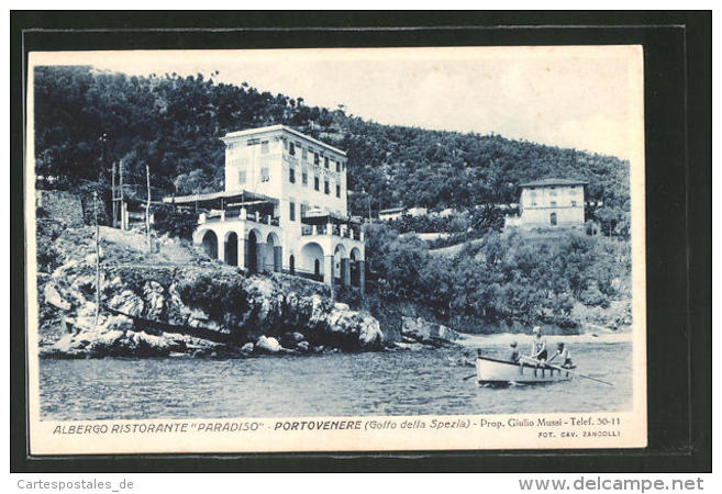 Cartolina Portovenere, Albergo Ristorante "Paradiso" - Autres & Non Classés