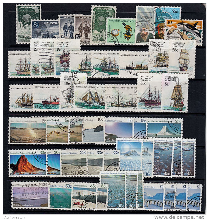 E0183 AUSTRALIAN ANTARCTIC TERRITORY,  Small Lot Of 50+ AAT Stamps, Mixed Mint And Used - Collections, Lots & Series