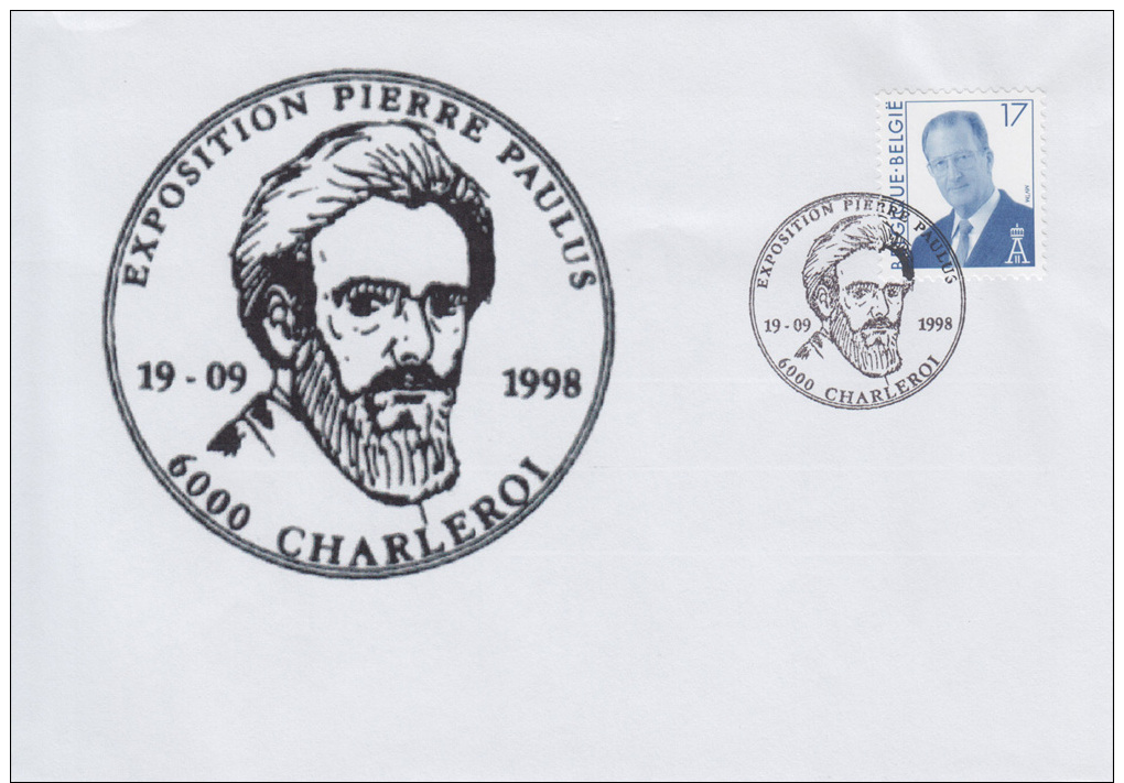 Enveloppe (1998-09-19, 6000 Charleroi) - Pierre Paulus - 03 - Sonstige & Ohne Zuordnung