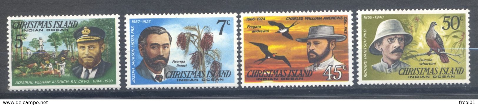 Christmas Island, Yvert 105&106+111&112, Scott 73,75,80&81, SG 71,73,78,79, MNH - Christmaseiland
