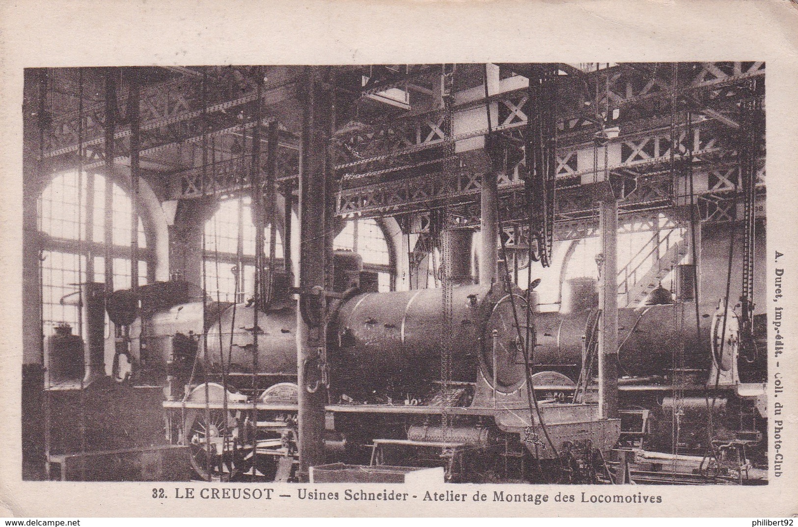 Train. Chemin De Fer. Le Creusot. Atelier De Montage Des Locomotives. - Le Creusot