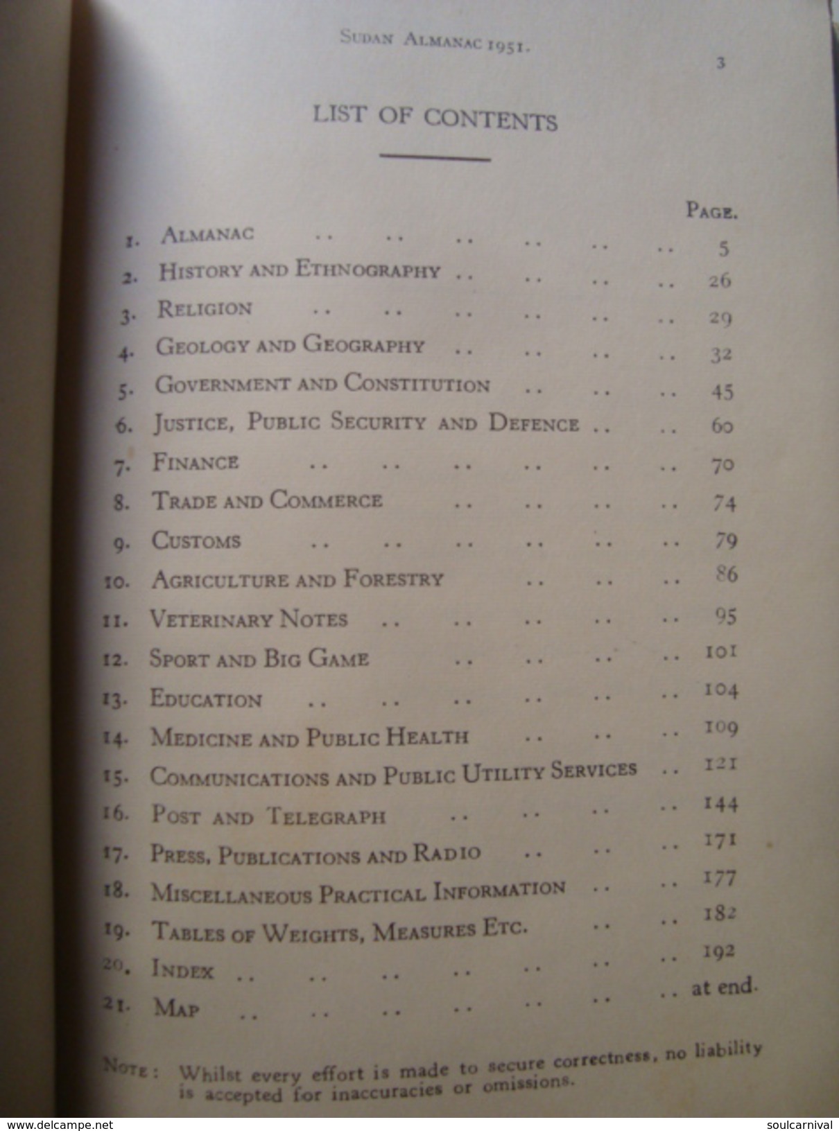 SUDAN ALMANAC 1951 - PUBLIC RELATIONS OFFICE GOVERNMENT / MCCORQUODALE & CO. 1951. FOLD-OUT ANGLO-EGYPTIAN MAP. - Africa