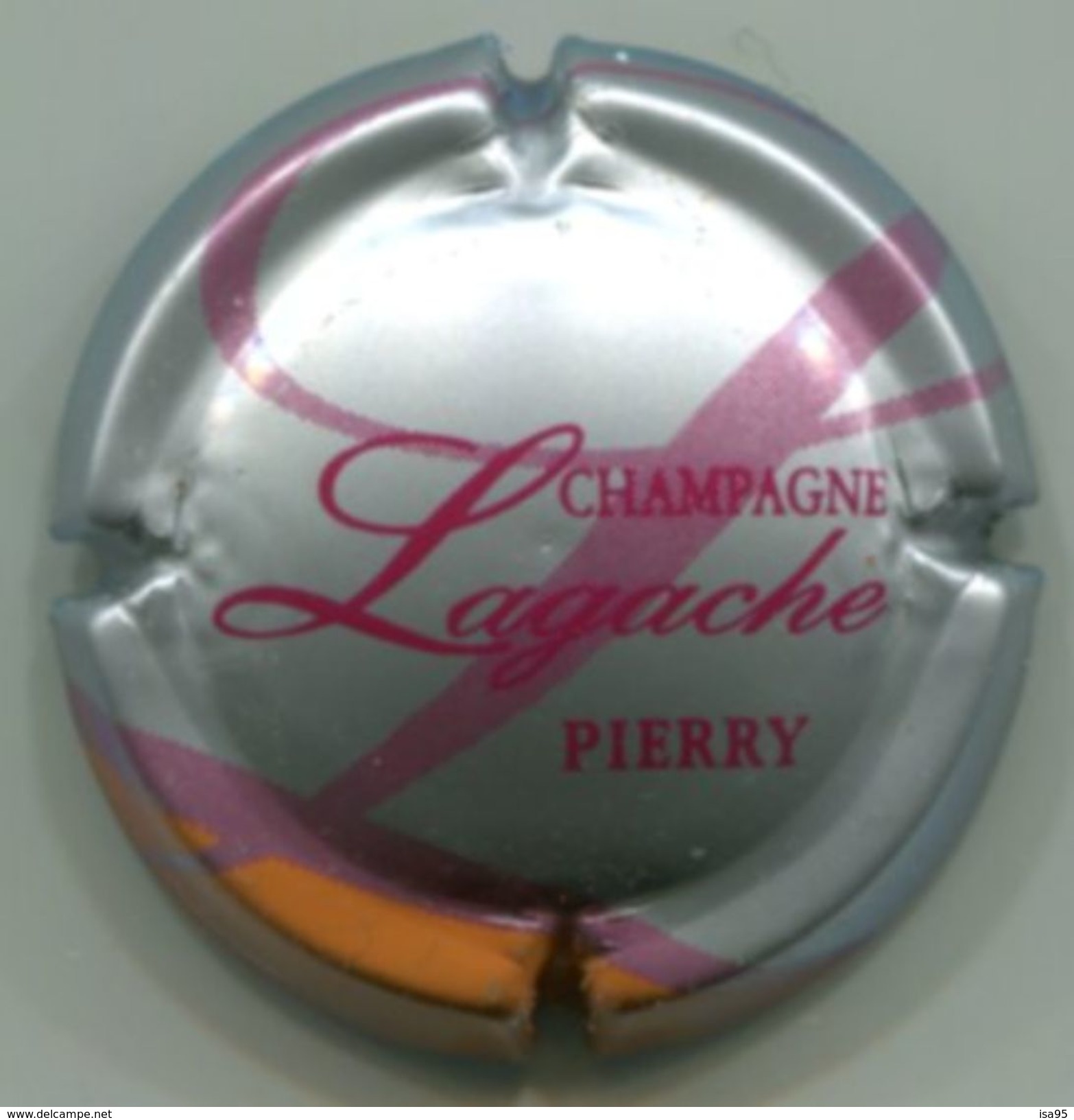 CAPSULE-CHAMPAGNE LAGACHE & Fils N°05 Fond Argent Insc. Pierry - Autres & Non Classés