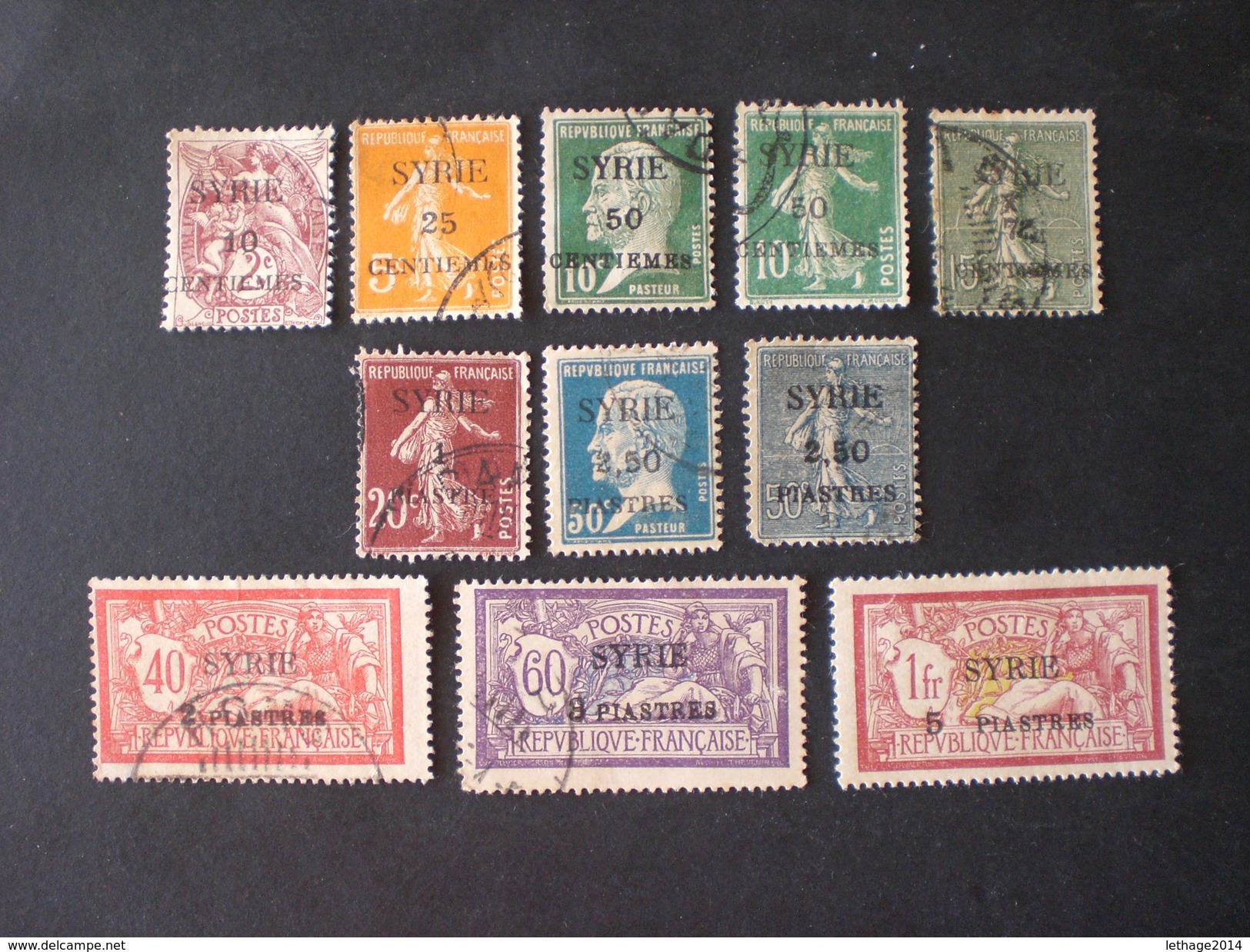 SYRIE SYRIA 1920 French Postage Stamps Surcharged & Overprinted "O.M.F. - Syrie" ++ 54 PHOTO