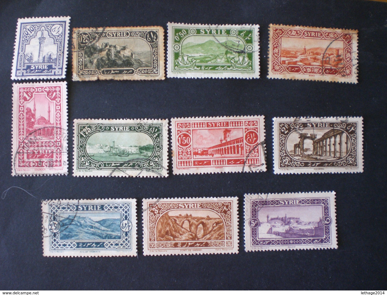 SYRIE SYRIA 1920 French Postage Stamps Surcharged & Overprinted "O.M.F. - Syrie" ++ 54 PHOTO