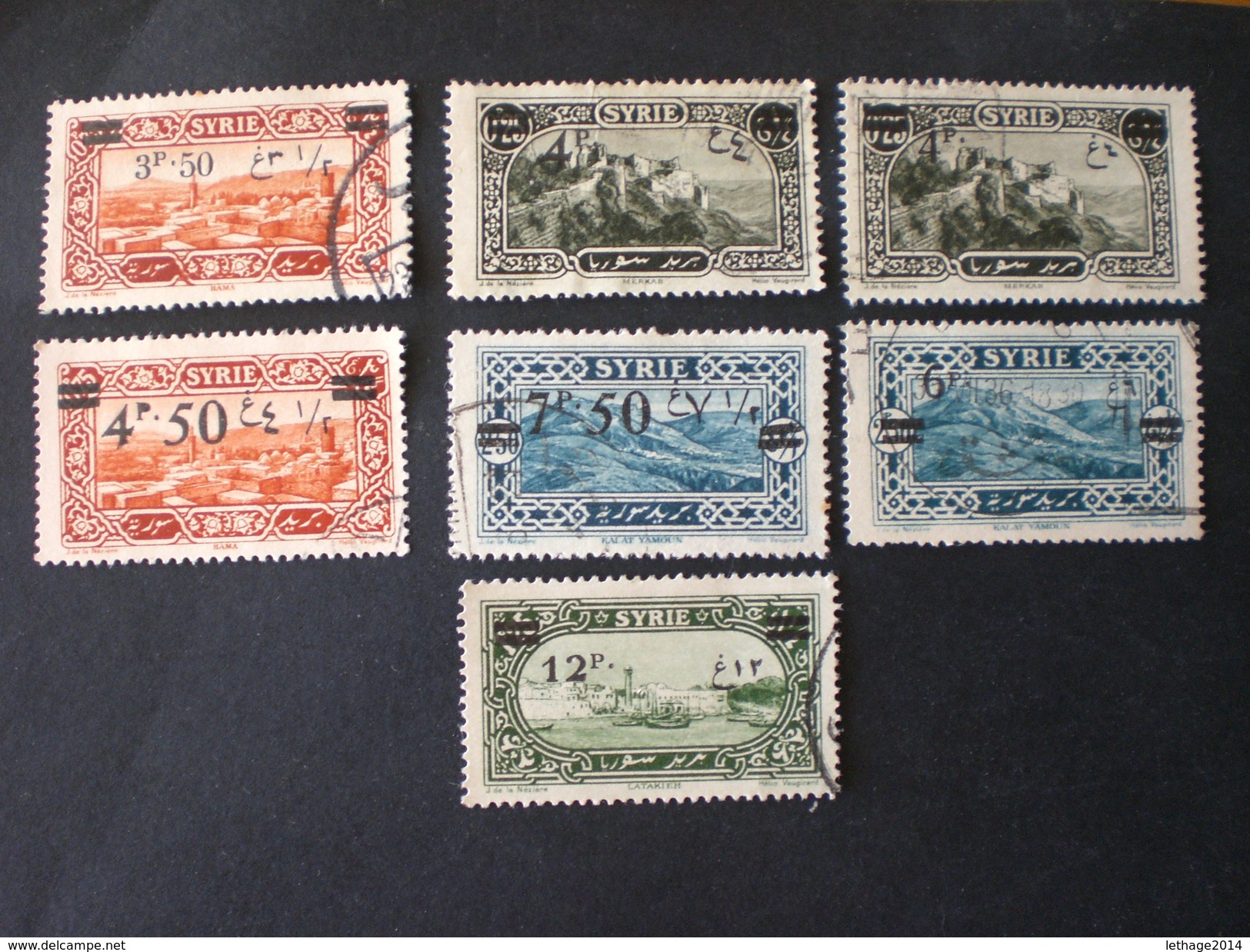 SYRIE SYRIA 1920 French Postage Stamps Surcharged & Overprinted "O.M.F. - Syrie" ++ 54 PHOTO