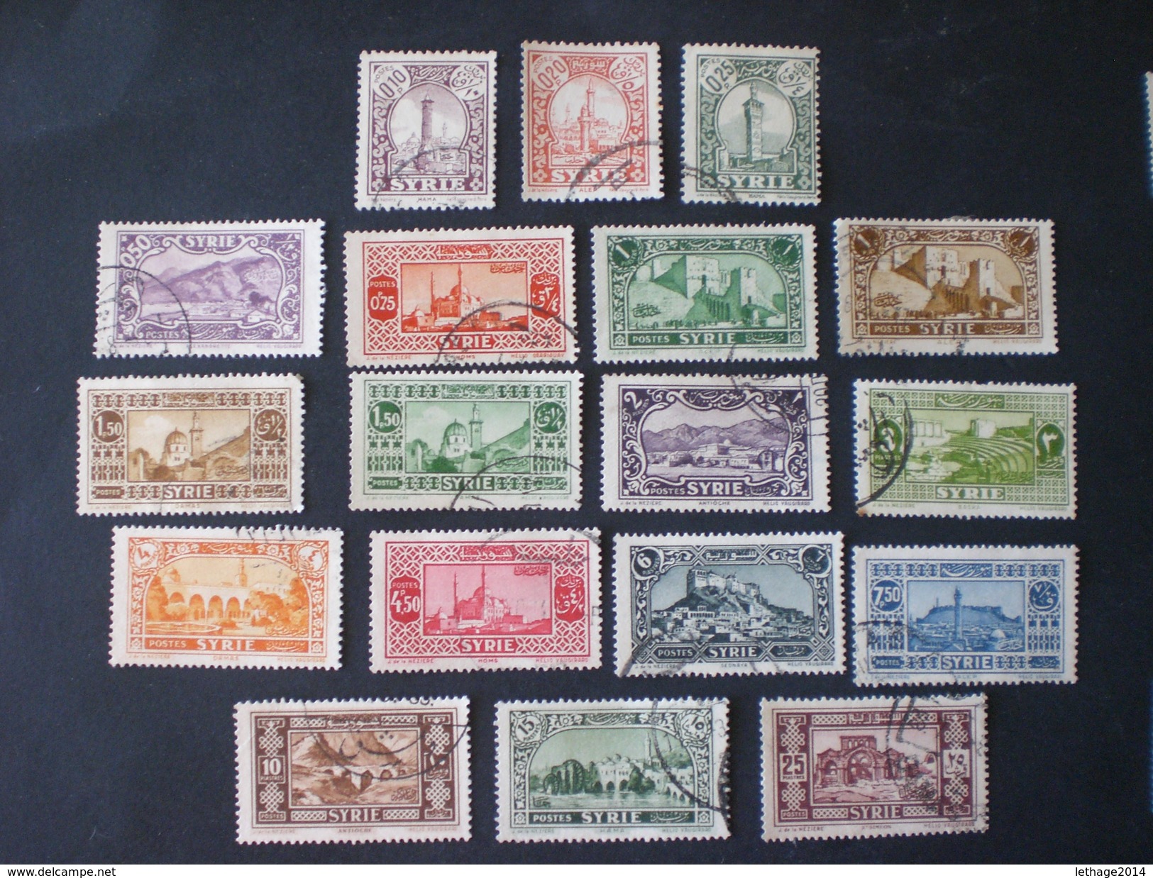 SYRIE SYRIA 1920 French Postage Stamps Surcharged & Overprinted "O.M.F. - Syrie" ++ 54 PHOTO