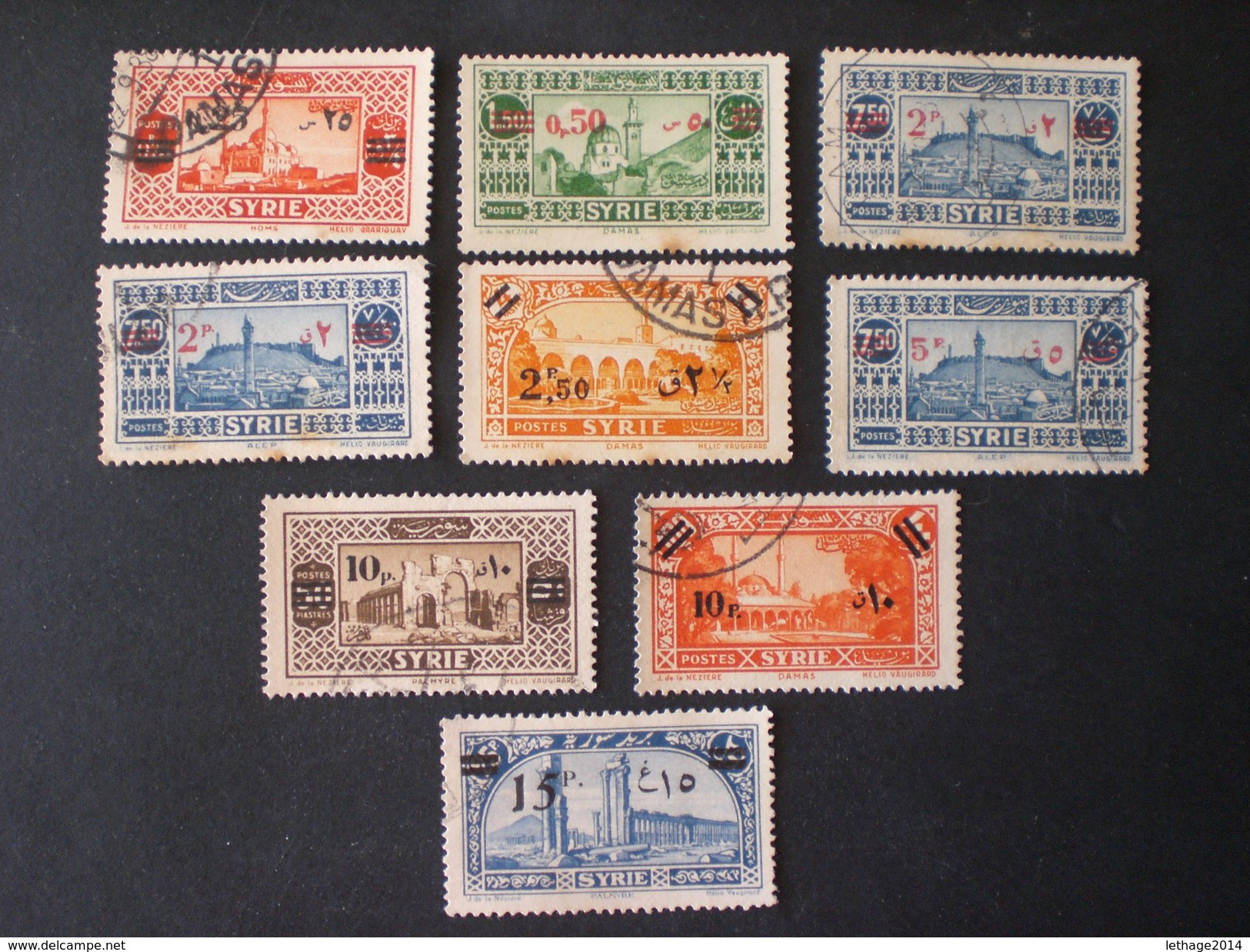SYRIE SYRIA 1920 French Postage Stamps Surcharged & Overprinted "O.M.F. - Syrie" ++ 54 PHOTO