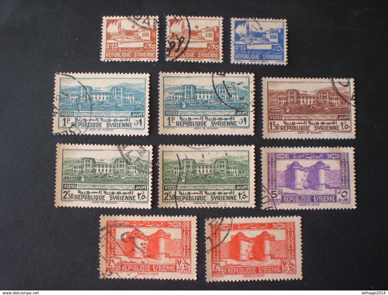 SYRIE SYRIA 1920 French Postage Stamps Surcharged & Overprinted "O.M.F. - Syrie" ++ 54 PHOTO