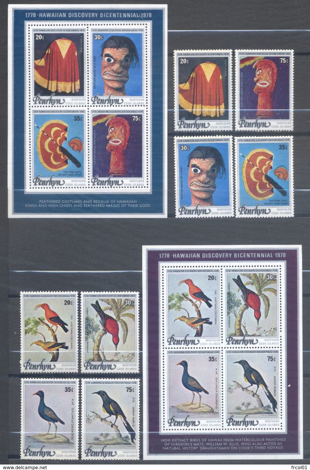 Penrhyn, Yvert 89/96**+BF5&6**, Scott 93/96**&96d,** MNH - Penrhyn