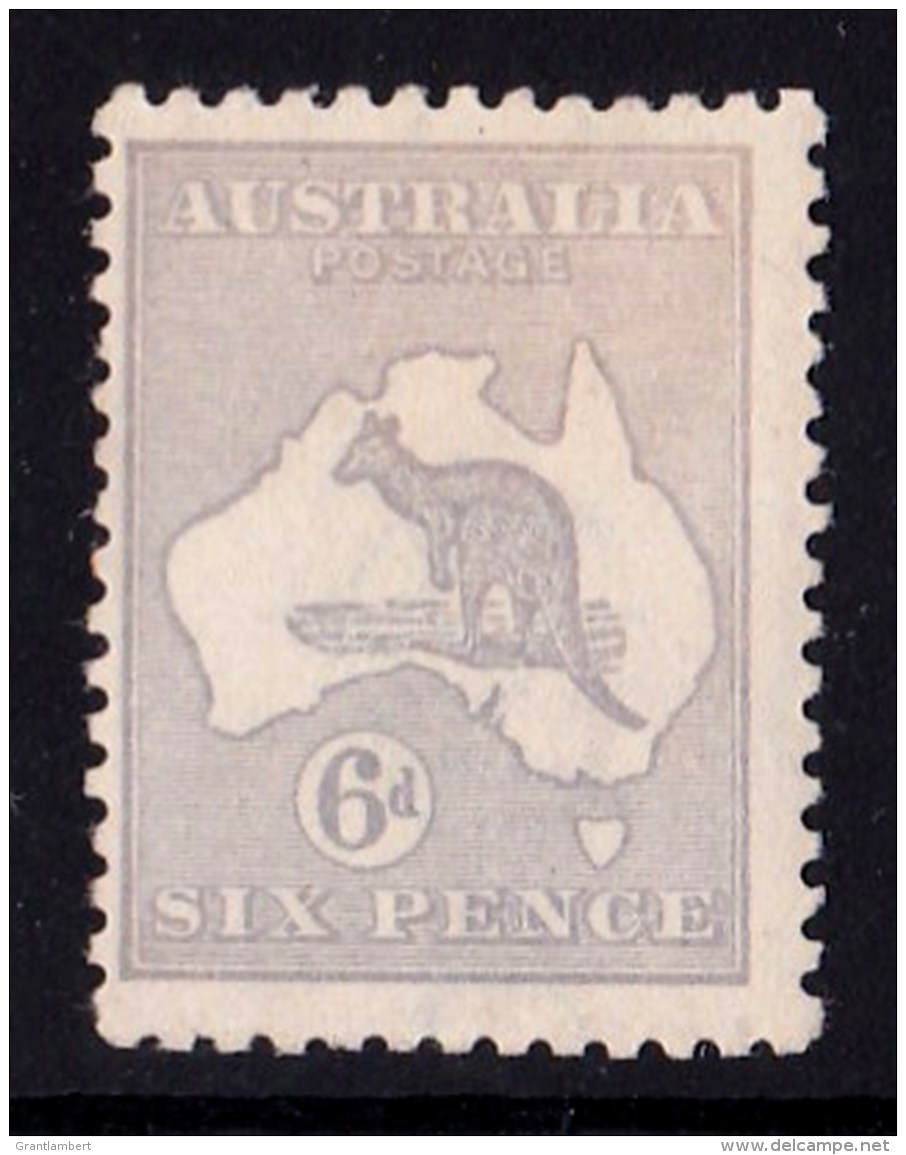Australia 1915 Kangaroo 6d Pale Greyish-Violet 3rd Watermark MH - Ungebraucht