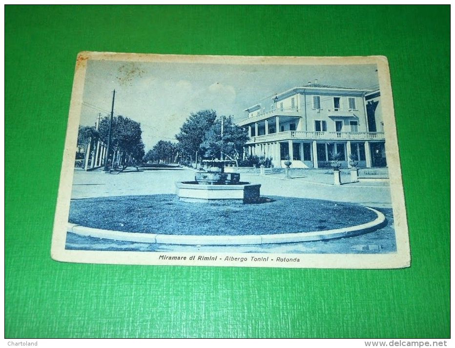 Cartolina Miramare Di Rimini - Albergo Tonini - Rotonda 1947 - Rimini