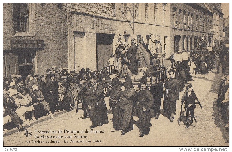 Belgique - Furnes Veurne - Procession Pénitence - Fêtes Religion - Trahison Judas - Veurne