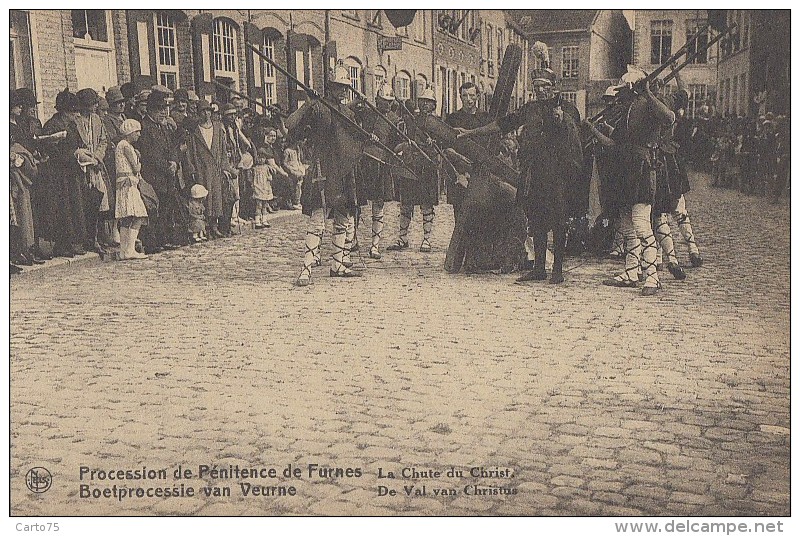 Belgique - Furnes Veurne - Procession Pénitence - Fêtes Religion - Chute Du Christ - Veurne