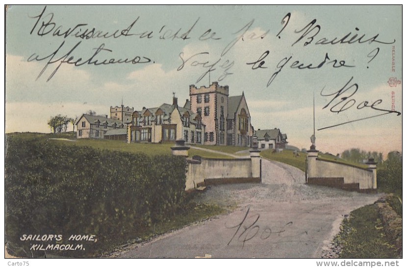 Royaume-Uni - Scotland - Kilmacolm  - Sailor's Home - Postmarked Kilmacolm 1908 - Renfrewshire
