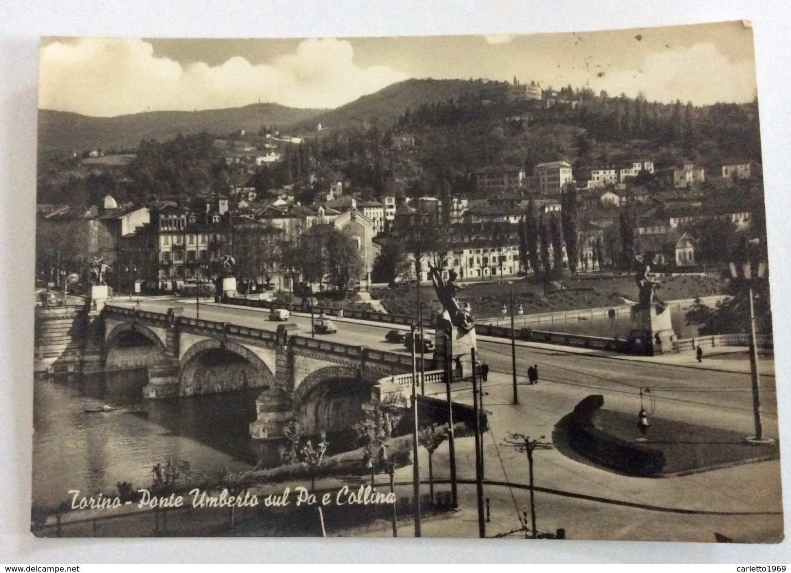 TORINO PONTE UMBERTO SUL PO E COLLINA VIAGGIATA FG - Bridges