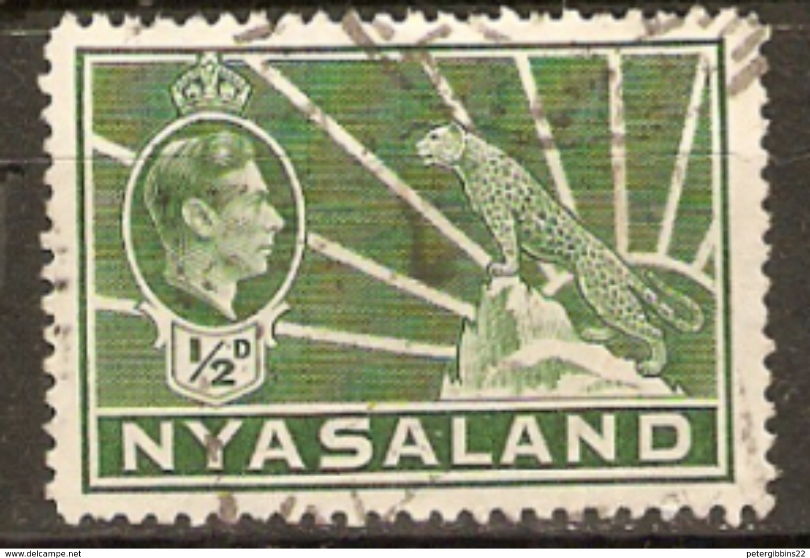 Nyasaland 1938 SG 130 1/2d Green Fine Used - Nyassaland (1907-1953)