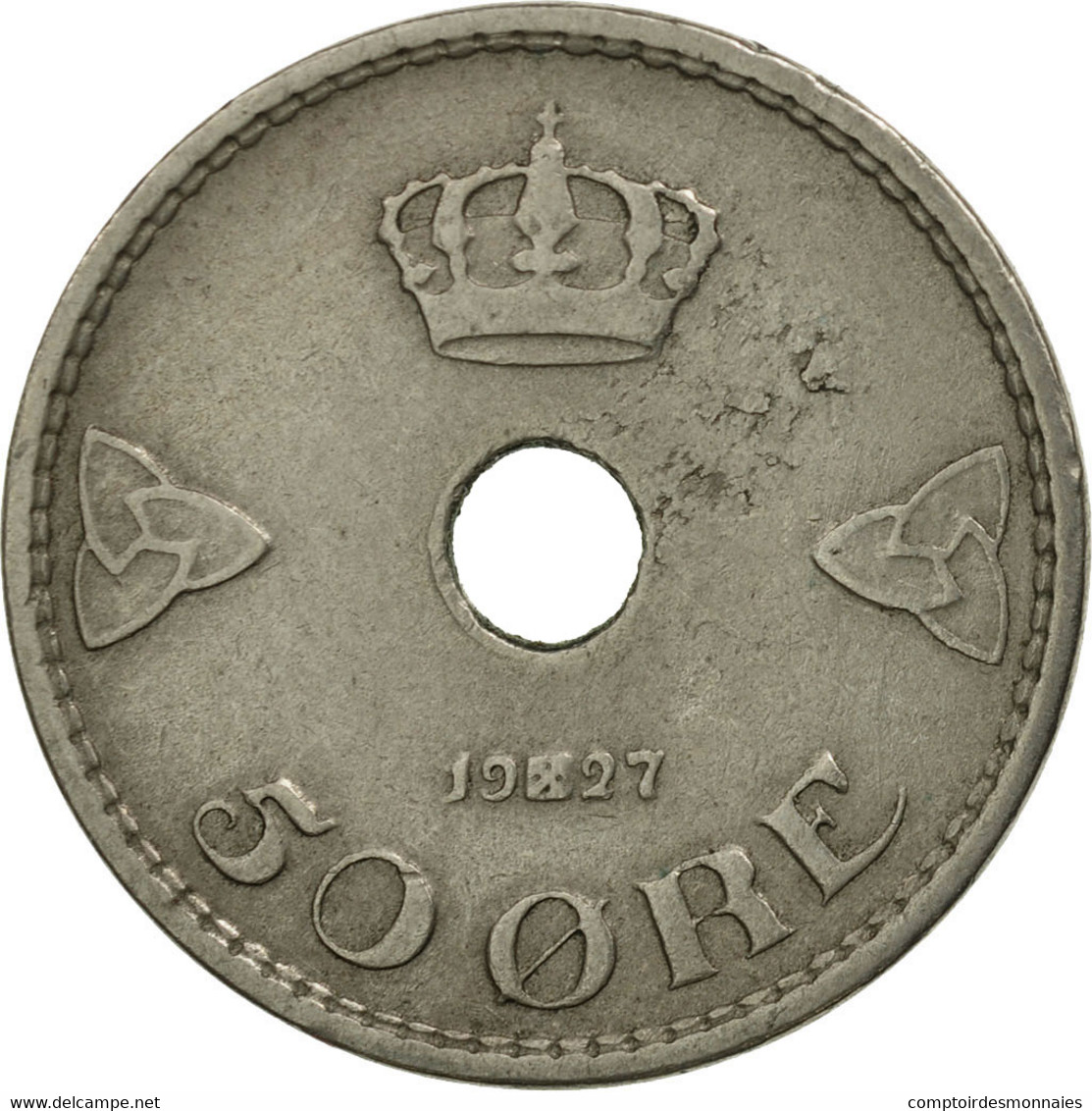 Monnaie, Norvège, Haakon VII, 50 Öre, 1927, SUP, Copper-nickel, KM:386 - Noruega