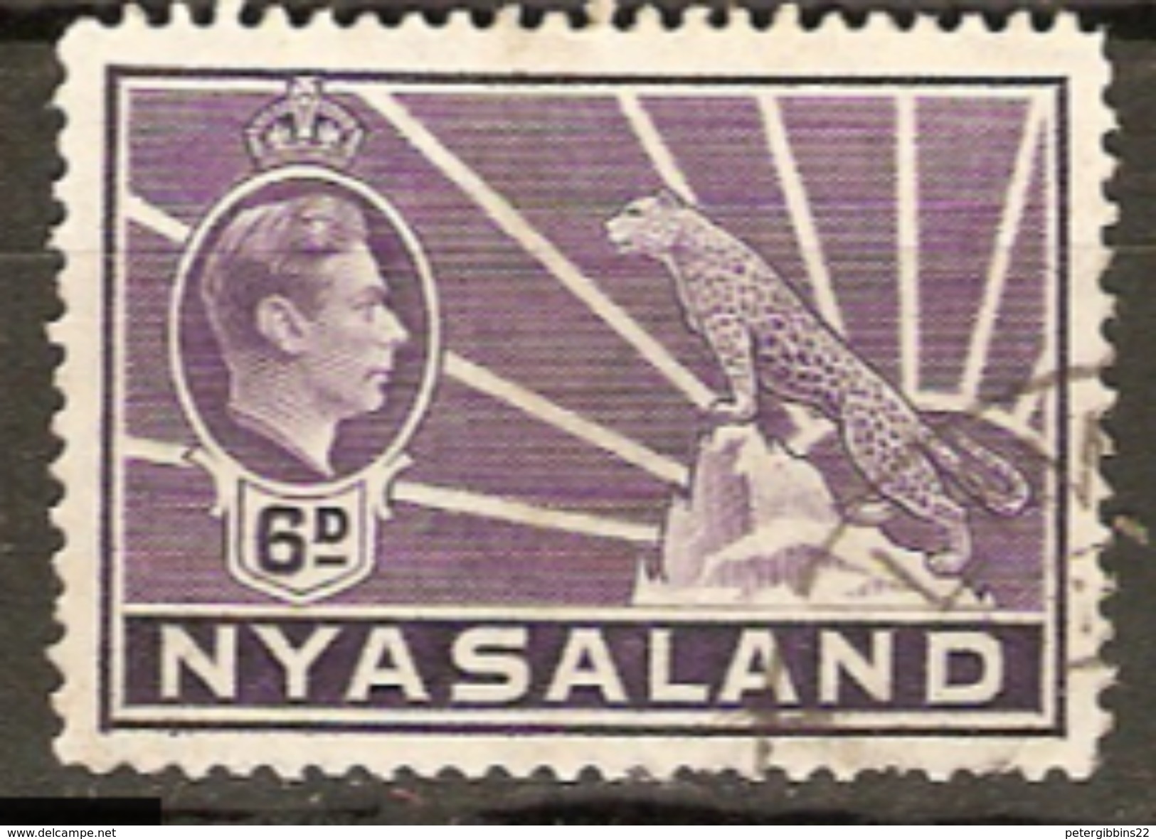 Nyasaland 1938 SG 136 6d Violet Fine Used - Nyassaland (1907-1953)