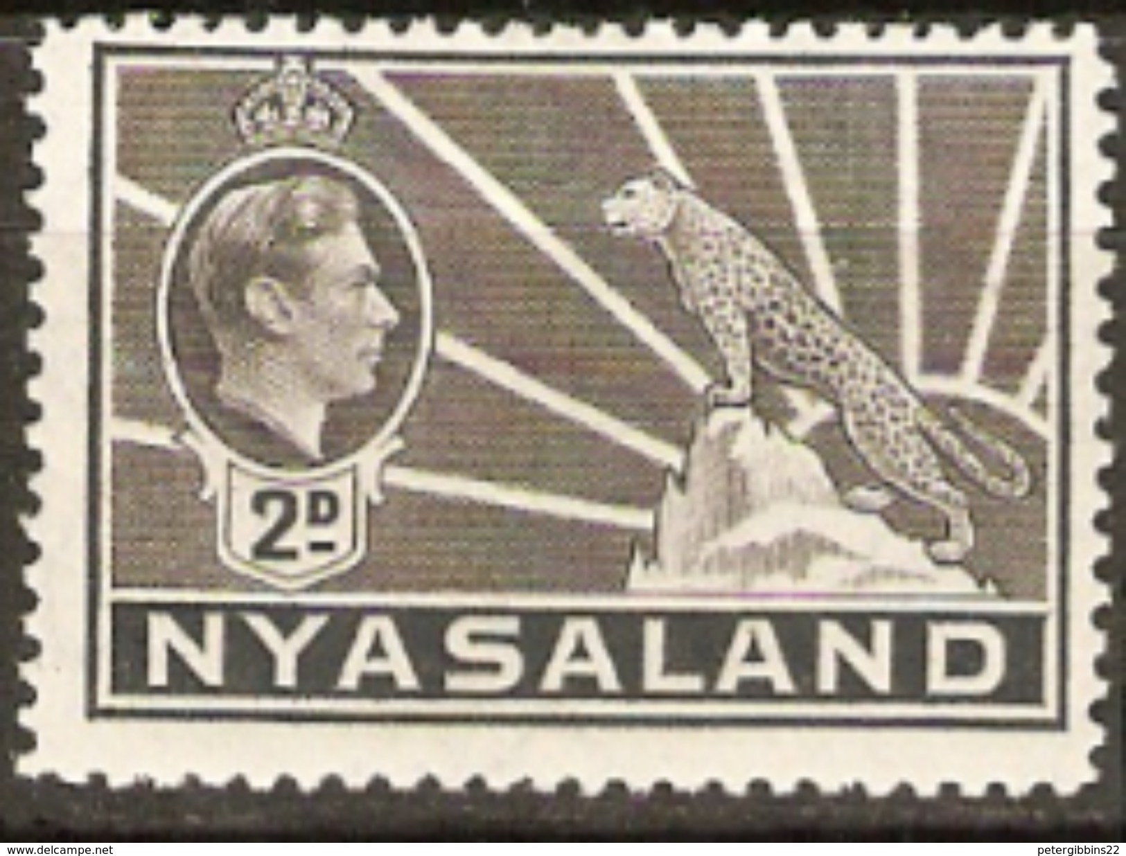 Nyasaland 1938 SG 133 2d Grey Mounted Mint - Nyassaland (1907-1953)