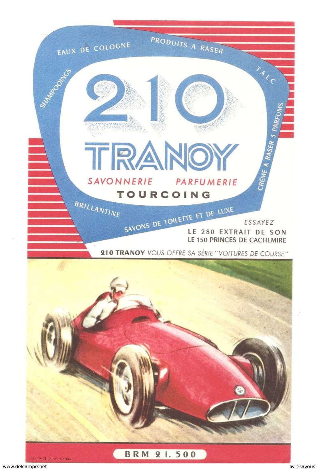 Buvard 210 TRANOY Savonnerie Parfumerie à Tourcoing BRM 21.500 - Parfums & Beauté