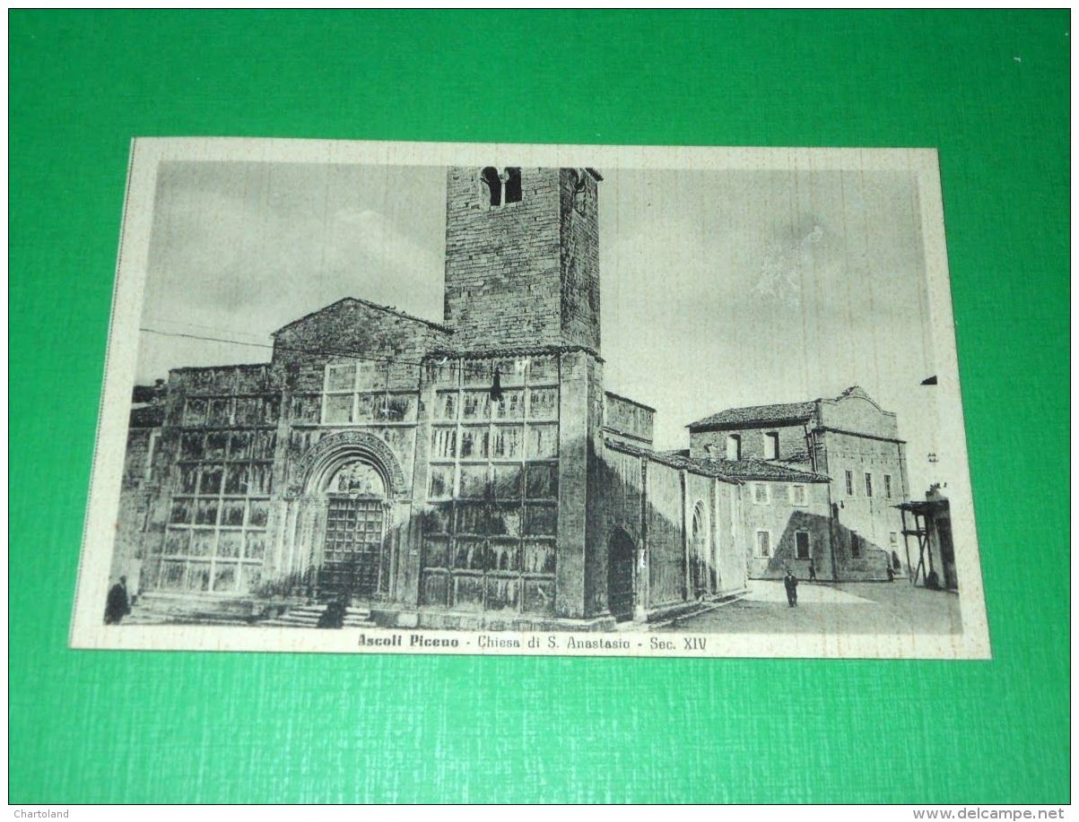 Cartolina Ascoli Piceno - Chiesa Di S. Anastasio 1942 - Ascoli Piceno