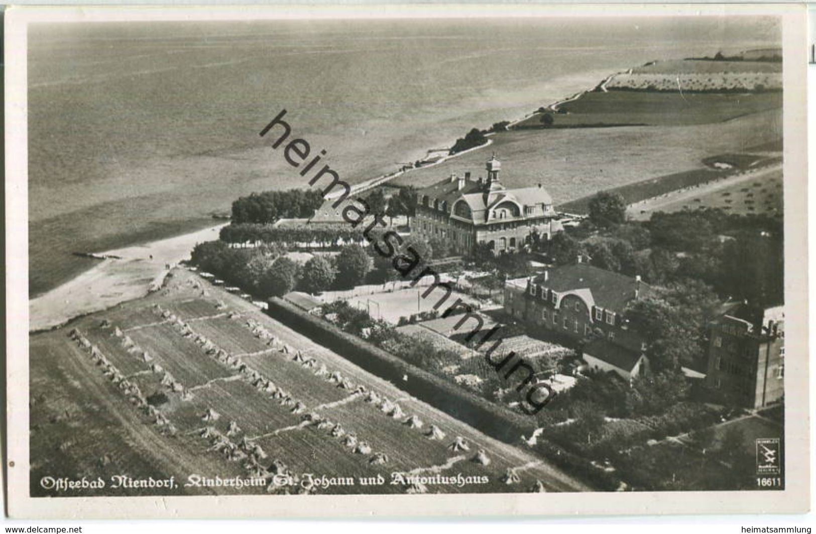 Niendorf - Kinderheim St. Johann Und Antoniushaus - Fliegeraufnahme - Foto-Ansichtskarte - Timmendorfer Strand