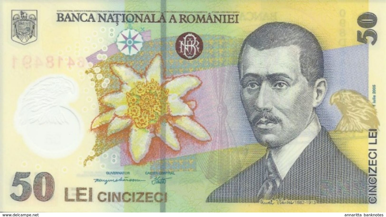 ROMANIA 50 LEI 2005 (2009) P-120e UNC  [RO282e] - Roemenië