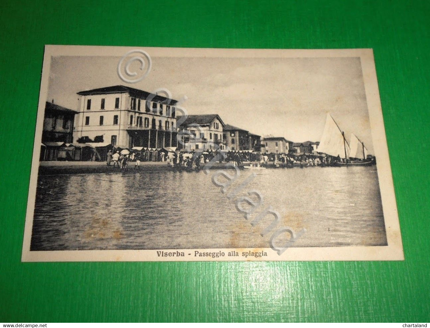 Cartolina Viserba - Passeggio Alla Spiaggia 1925 Ca - Rimini