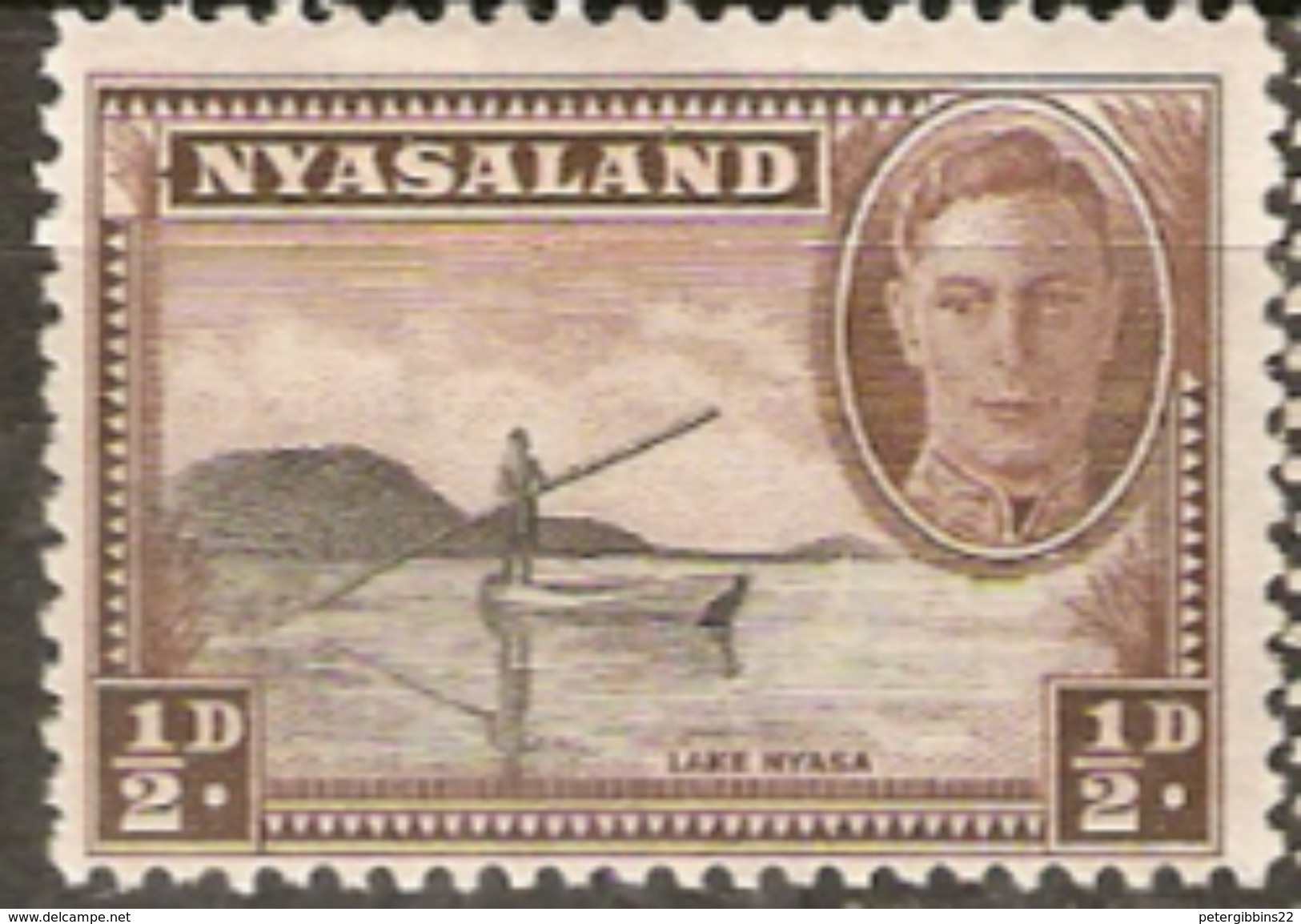 Nyasaland 1945 SG 144 1/2d Mounted Mint - Nyassaland (1907-1953)