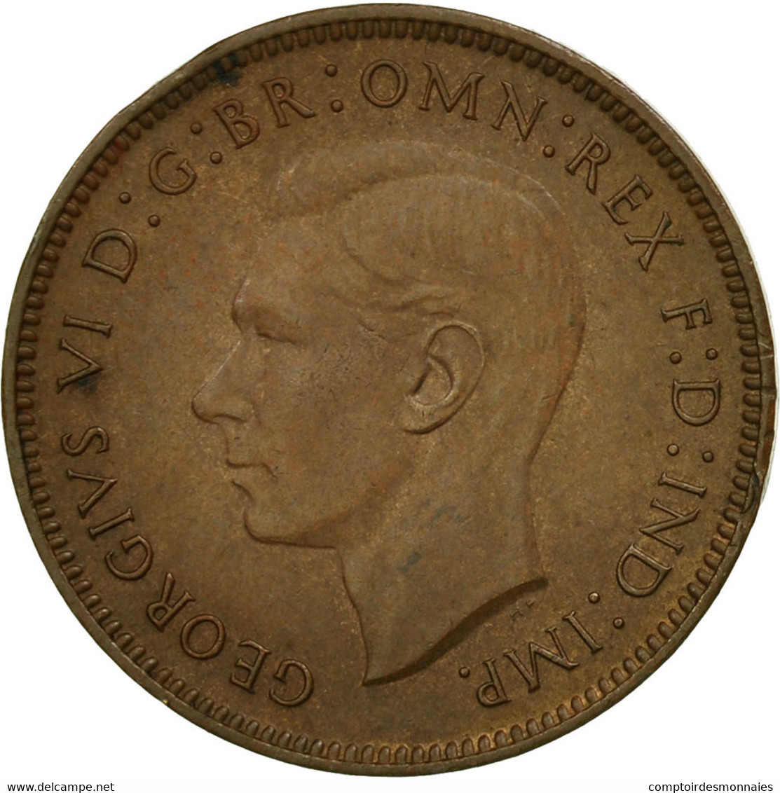 Monnaie, Grande-Bretagne, George VI, Farthing, 1946, TB+, Bronze, KM:843 - B. 1 Farthing
