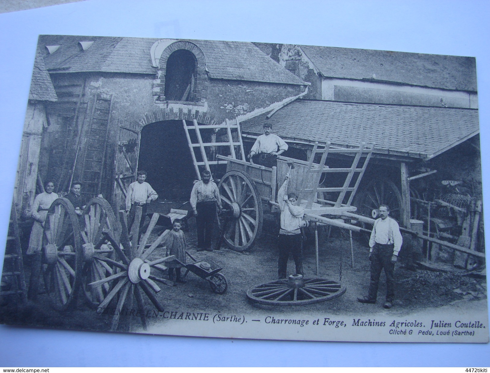 C.P.A.- Chemiré En Charnie (49) - Charronage Et Forge , Machines Agricoles , Julien Coutelle - 1908 - SPL (A80) - Autres & Non Classés