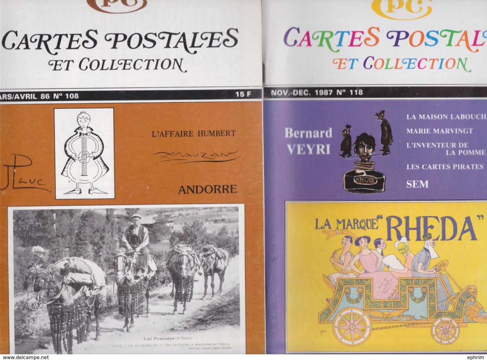 CPC - CARTES POSTALES ET COLLECTIONS - GROS LOT DE 86 REVUES + 7 CATALOGUES - MAGAZINE CARTOPHILE - REVUE CARTOPHILIE - Livres & Catalogues