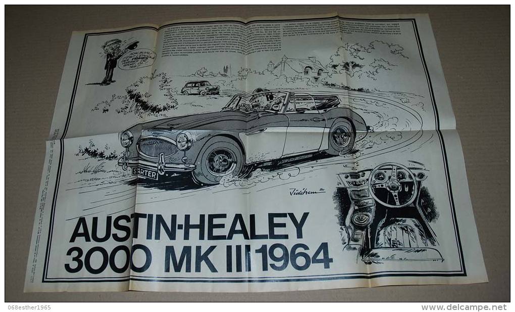 Supplément Spirou Du N° 2219 Poster Recto Verso, Innommables Et La Voiture Austin&ndash;Healey 3000 MK III 1964 - Spirou Magazine