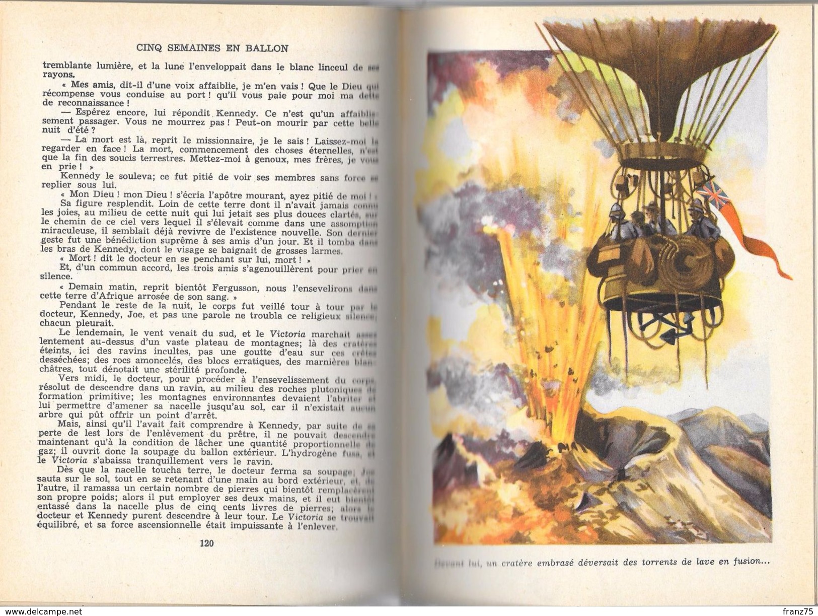 Cinq Semaines En Ballon-Jules VERNE-Hachette-1951(scans)-BE/TBE - Ideal Bibliotheque