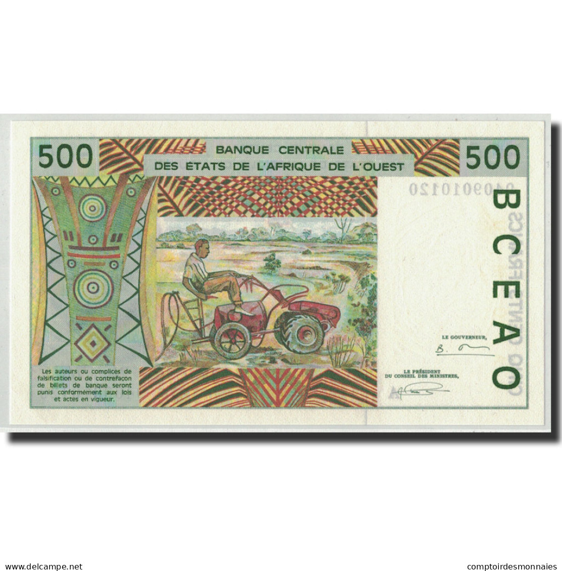 Billet, West African States, 500 Francs, 1994, KM:110Ad, NEUF - West African States