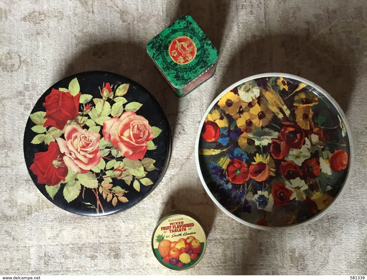 4  SCATOLE Latta  VINTAGE  :  WILD FLOWERS , MAYA TEA , TIBET TEA ,.... - Scatole/Bauli