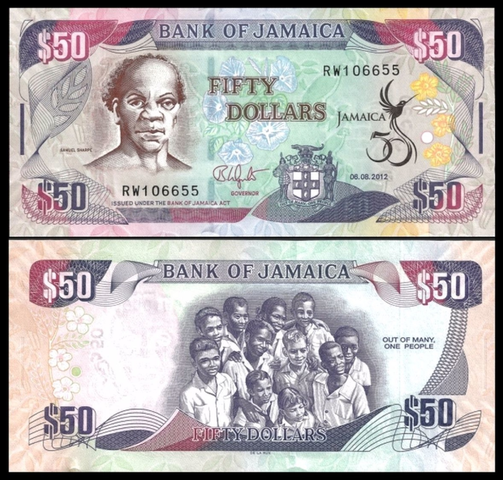 Jamaica 50 DOLLARS Commemorative 2012 P 89 UNC  (Jamaïque, Giamaica, Jamaika) - Jamaique