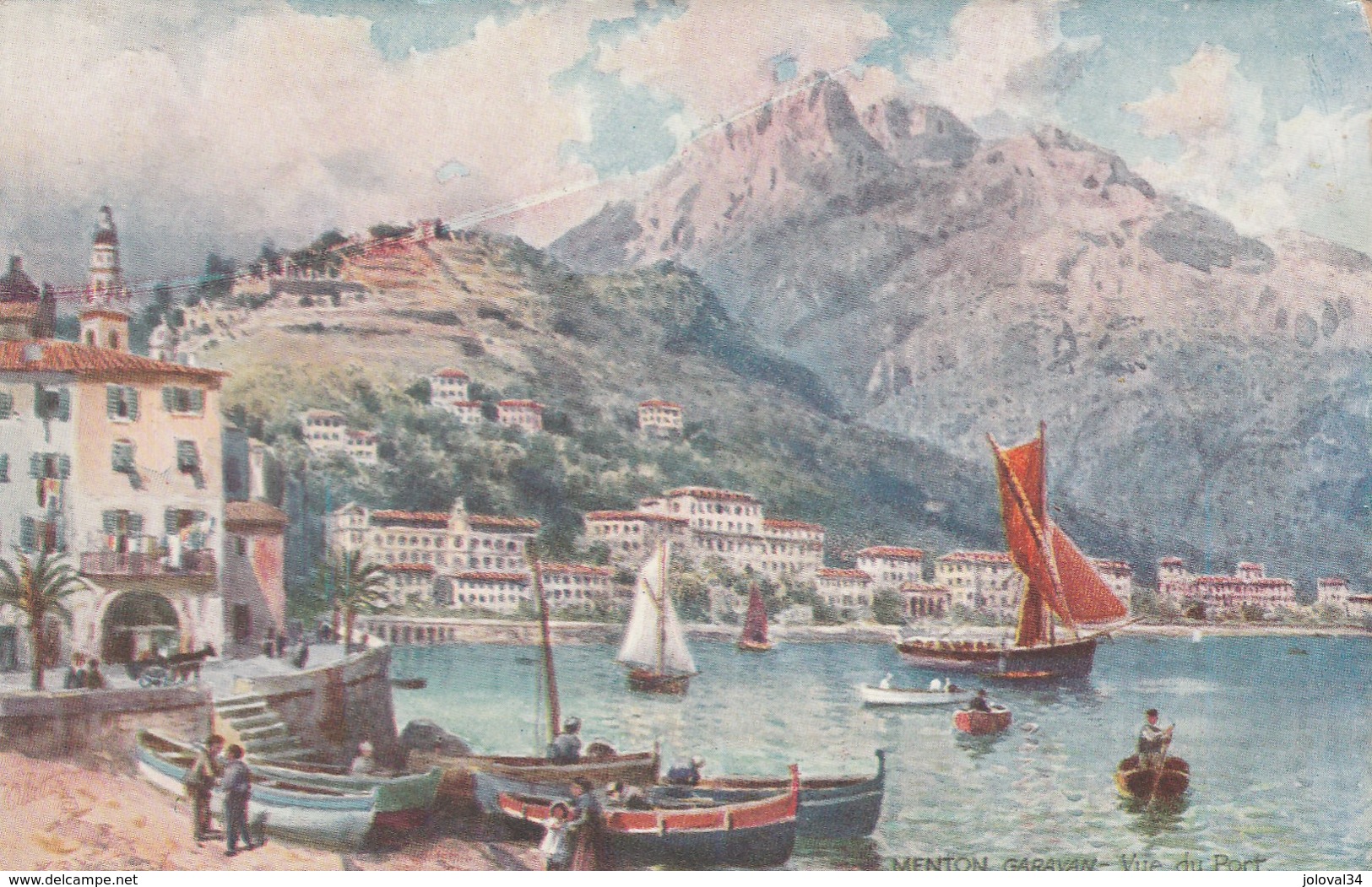 Illustrateur  - MENTON Alpes Maritimes Garavan Vue Du Port - Raphael Tuck 993/121 - Non écrite - Tuck, Raphael