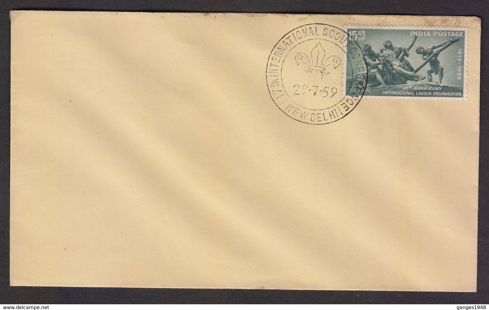 1959  17 Th International Scout Conference Cachet On Cover  # 21579 Inde Indien India - Other & Unclassified