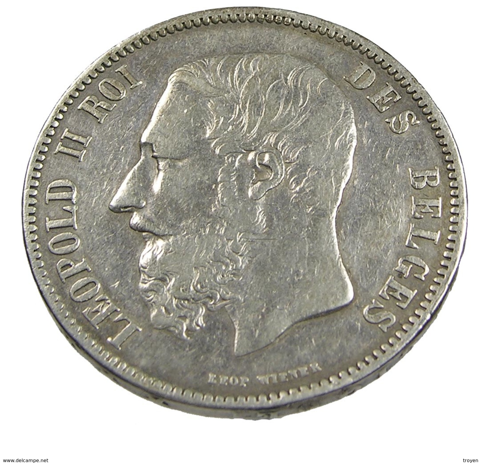 5 Francs - Belgique - 1873 - Argent - TB+ - - 5 Francs