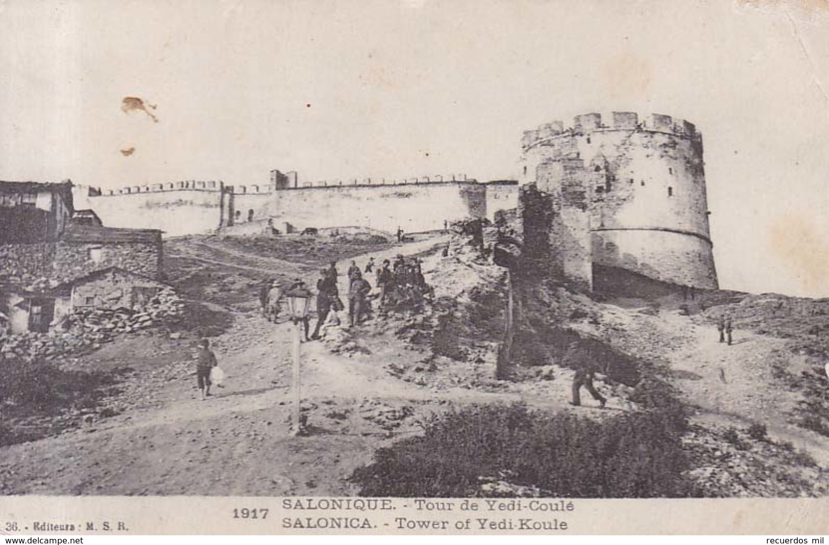 Salonique Tour De Yedi Coule 1918 - Grecia