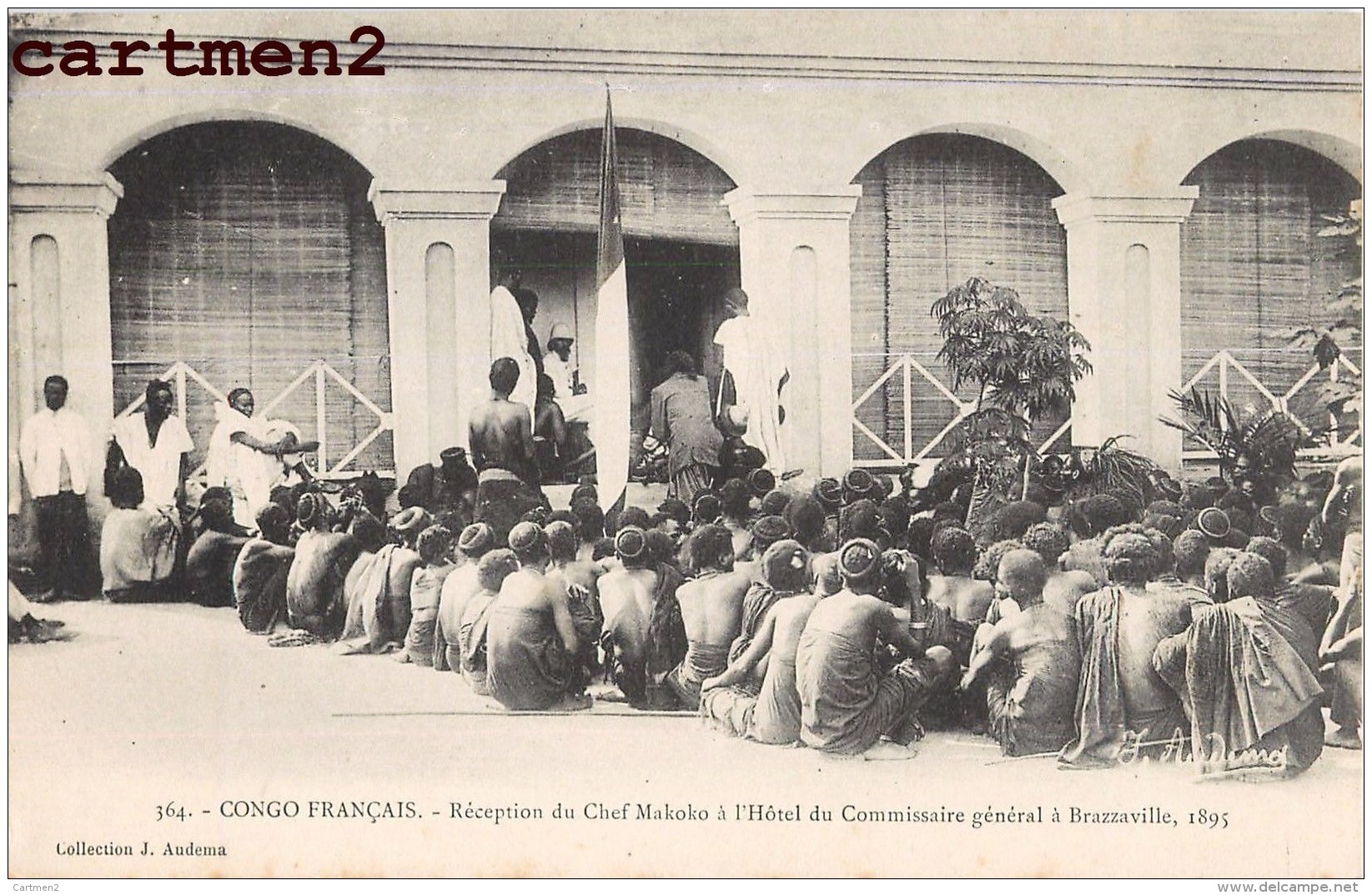 BRAZZAVILLE CONGO FRANCAIS RECEPTION DU CHEF MAKOKO A L'HOTEL DU COMMISSAIRE 1895 AFRIQUE - Brazzaville